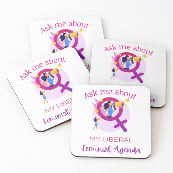 Item preview, Ask Me About My Liberal Feminist Agenda designed and sold by LunaticArtWork.