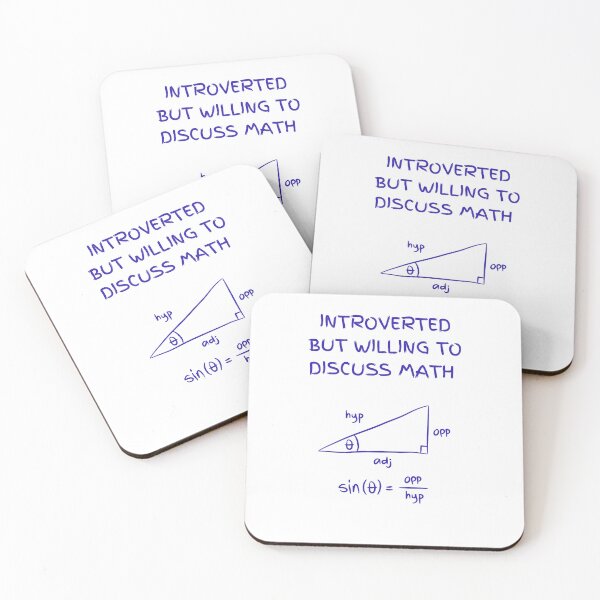 Item preview, Introverted but Willing to Discuss  Math designed and sold by PIXTrending.