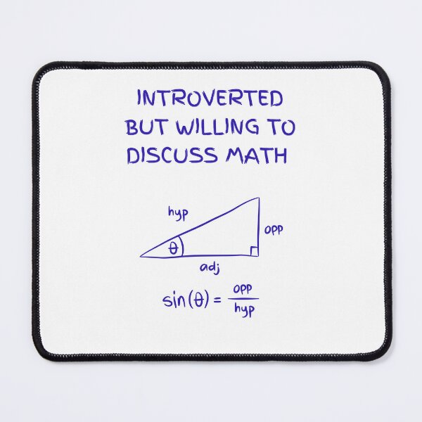 Item preview, Introverted but Willing to Discuss  Math designed and sold by PIXTrending.