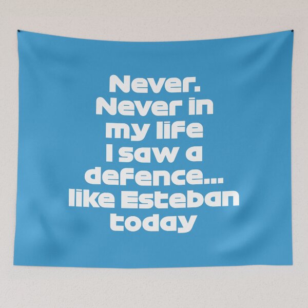 Item preview, ALO. Never in my Life I Saw a Defence... Like Esteban - Best Team Radio Hungarian GP 2022 (Blue BG) designed and sold by FilipeFerreira.