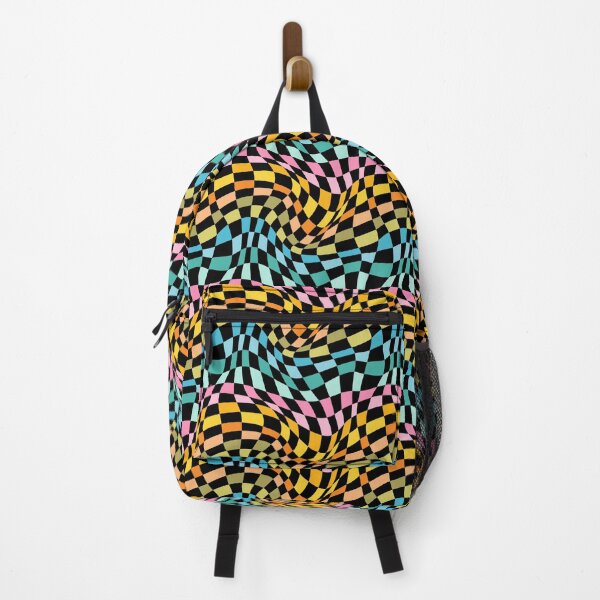 Item preview, Twist Checkers - Rainbow Black Background designed and sold by miavaldez.