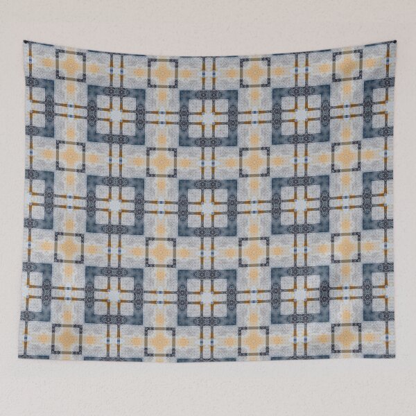 Item preview, Blue and Yellow Rustic Checks  by Jenny Meehan designed and sold by Jenny Meehan Art Prints and Patterns  .