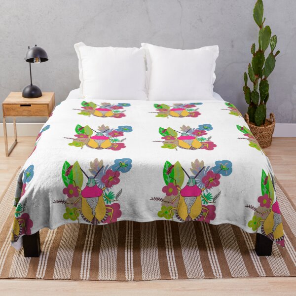 Item preview, Flower bug and colourful flowers designed and sold by LynseysArtShop.