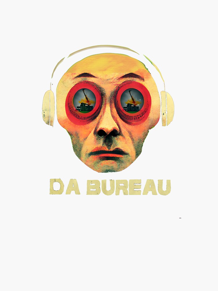 Thumbnail 3 of 3, Sticker, Headphone Man designed and sold by DaBureauOfMerch.