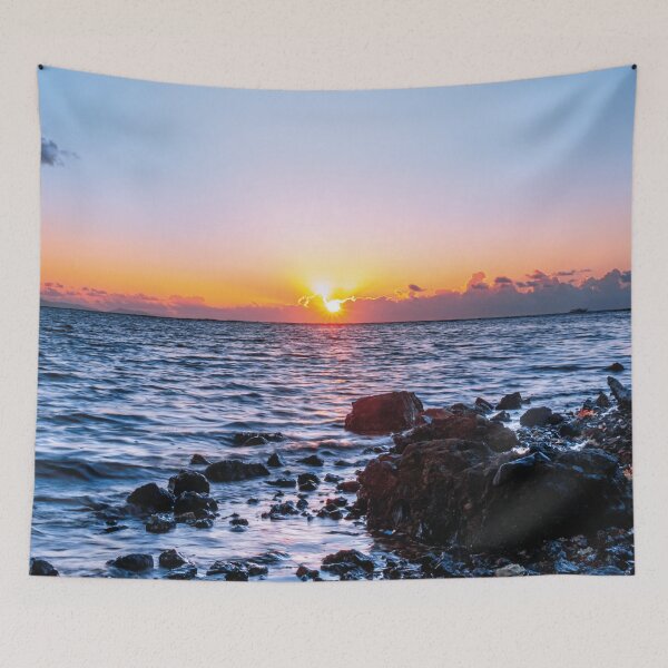 Item preview, beautiful rocky beach awesome sunset view gift designed and sold by Asombrosa.