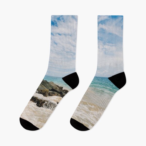 Item preview, beautiful rocky beach with white sand awesome sunset view gift designed and sold by Asombrosa.