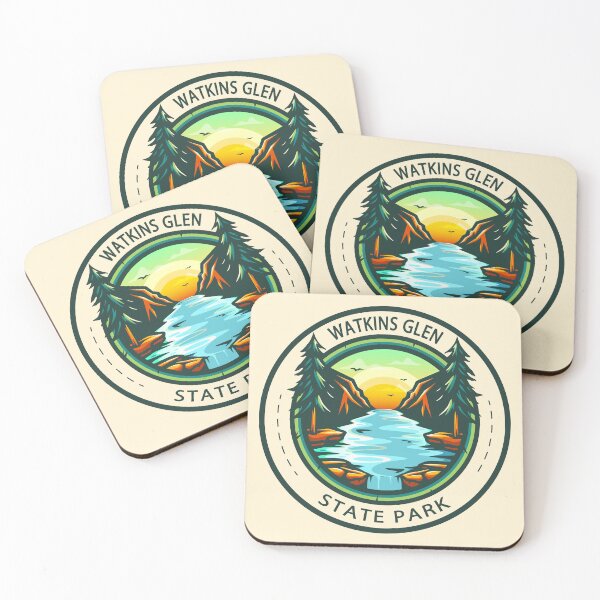 Item preview, Watkins Glen State Park New York Circle Badge designed and sold by KrisSidDesigns.