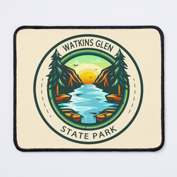Item preview, Watkins Glen State Park New York Circle Badge designed and sold by KrisSidDesigns.
