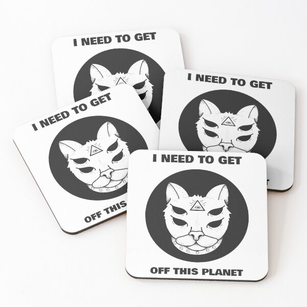 Item preview, I Need To Get Off This Planet Alien Weird Cat designed and sold by TheWildFlix.