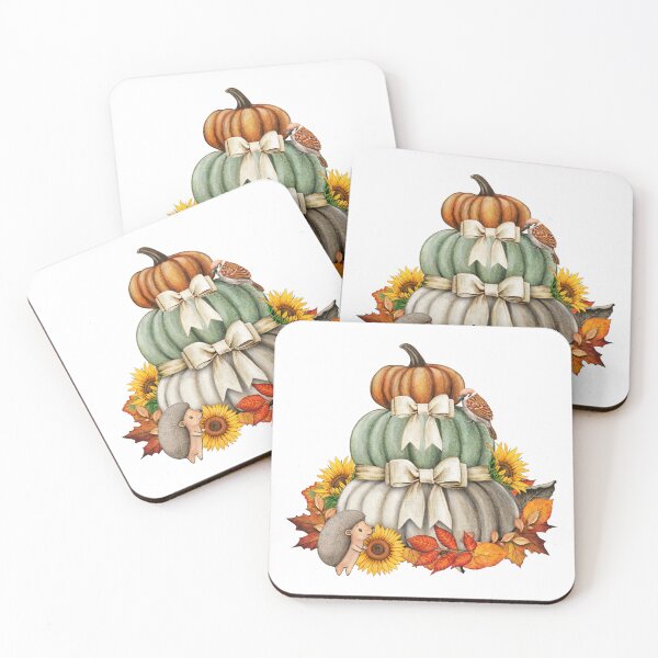 Item preview, Pumpkin Harvest, Hedgehog and Bird Cute Nature  designed and sold by silviaol.