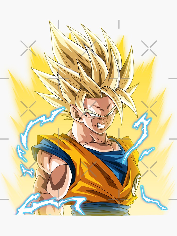 Train Insaiyan Super Saiyan 2 Goku DB/DBZ/DBGT/DBS  Sticker for