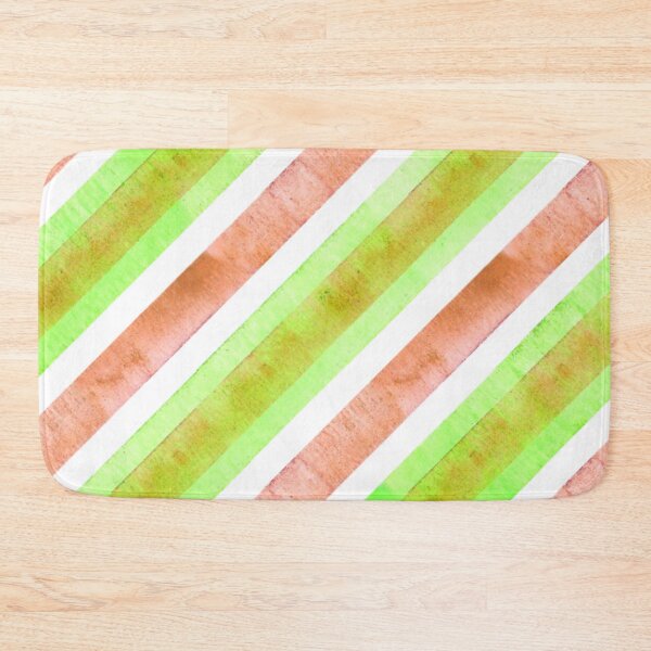 Item preview, Green Red Watercolor Diagonal Pinstripe Pattern, Watercolor Diagonal Stripes, Watercolor Diagonal Lines  designed and sold by antevasinart.