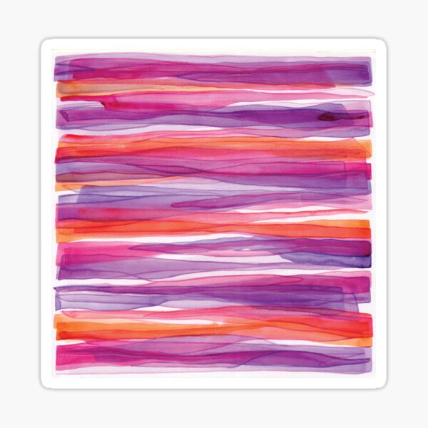 Purple Pink Orange Abstract  Sticker