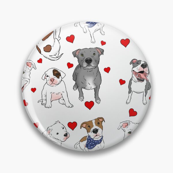 Item preview, Cute Pitbulls & Hearts designed and sold by Furkid Studio.