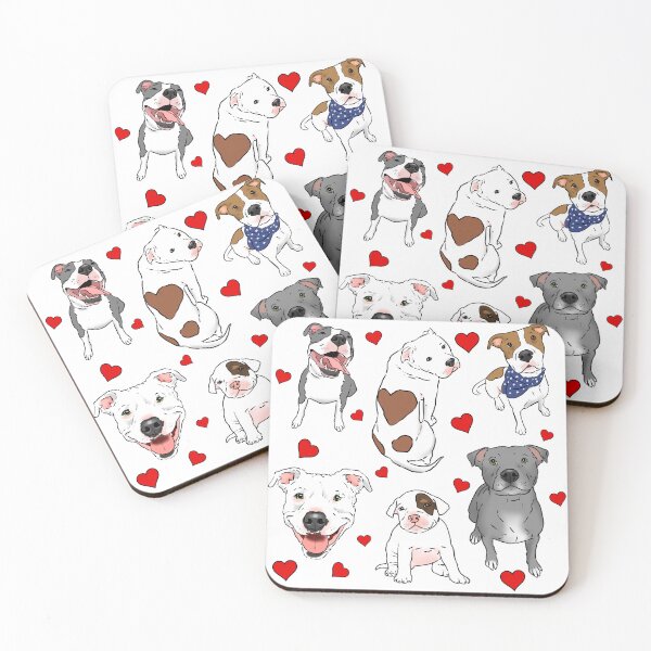 Item preview, Cute Pitbulls & Hearts designed and sold by Furkid Studio.
