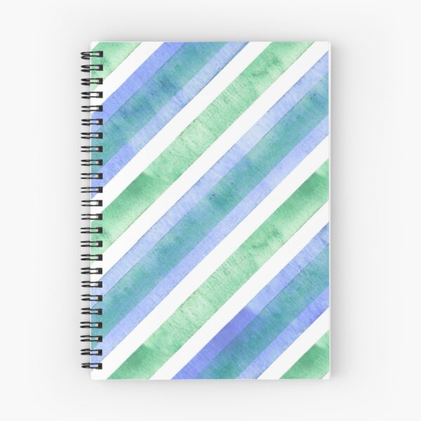 Item preview, Blue Green Watercolor Diagonal Pinstripe Pattern, Watercolor Diagonal Stripes, Watercolor Diagonal Lines  designed and sold by antevasinart.