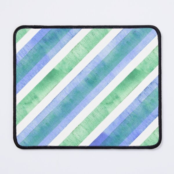 Item preview, Blue Green Watercolor Diagonal Pinstripe Pattern, Watercolor Diagonal Stripes, Watercolor Diagonal Lines designed and sold by antevasinart.