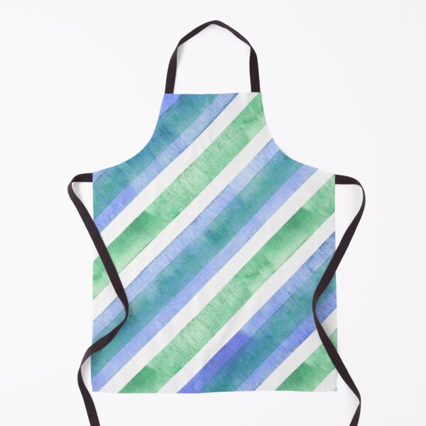 Item preview, Blue Green Watercolor Diagonal Pinstripe Pattern, Watercolor Diagonal Stripes, Watercolor Diagonal Lines  designed and sold by antevasinart.