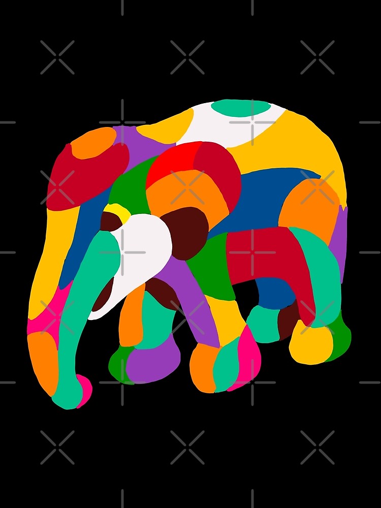 "World Elephant day 2022 celebration. Cute baby elephant Art" Poster