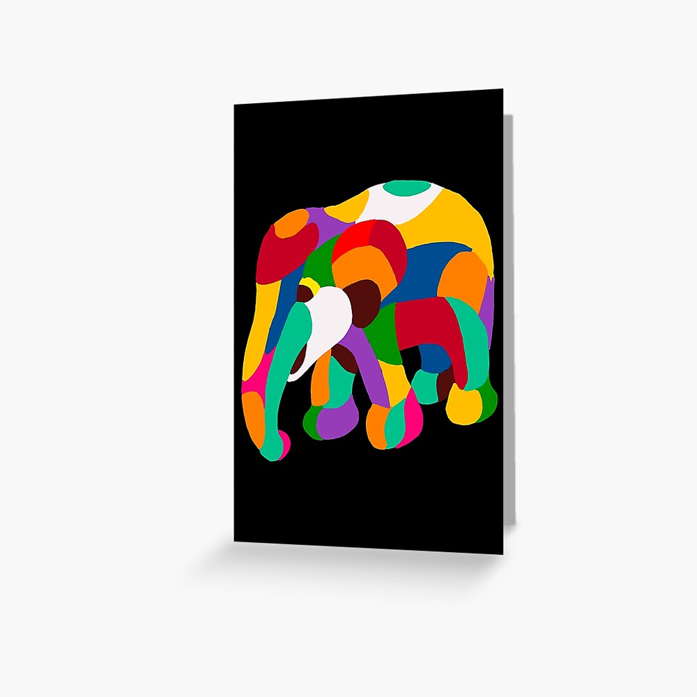 "World Elephant day 2022 celebration. Cute baby elephant Art" Greeting