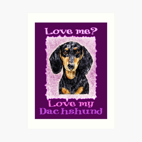 Love me Love My Dachshund Art Print