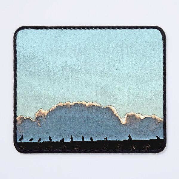 Item preview, Sparrows perching on a roof at sunset designed and sold by Anna Lemos.