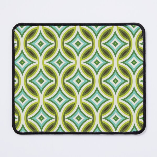 Item preview, Green, Turquoise & Brown Circular Geometric Retro Pattern designed and sold by Eyestigmatic.
