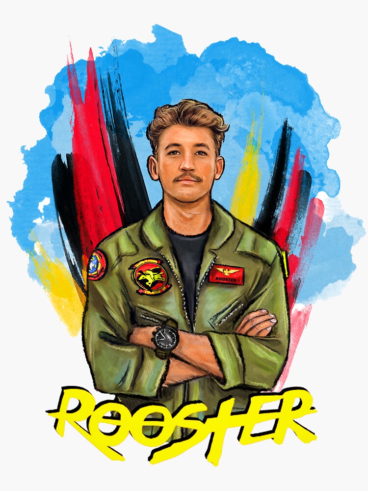 "Top Gun Maverick Rooster" Sticker for Sale by pohjanneito Redbubble