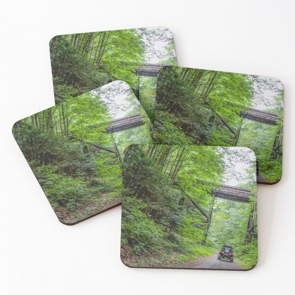 Item preview, RZR cruisin' under old train trestle on trail  designed and sold by Katherine Rose.