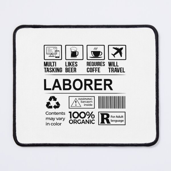 Item preview, laborer T Shirt, MultiTasking Certified Job Gift Item, Job Profession,Mens Womens Girls Dad, laborer Christmas Birthday Gift designed and sold by xlnv.