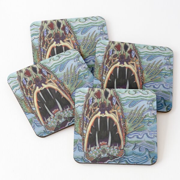 Item preview, 669 - FANG TOOTH FISH DESIGN - DAVE EDWARDS - COLOURED PENCILS - 2022 designed and sold by BLYTHART.