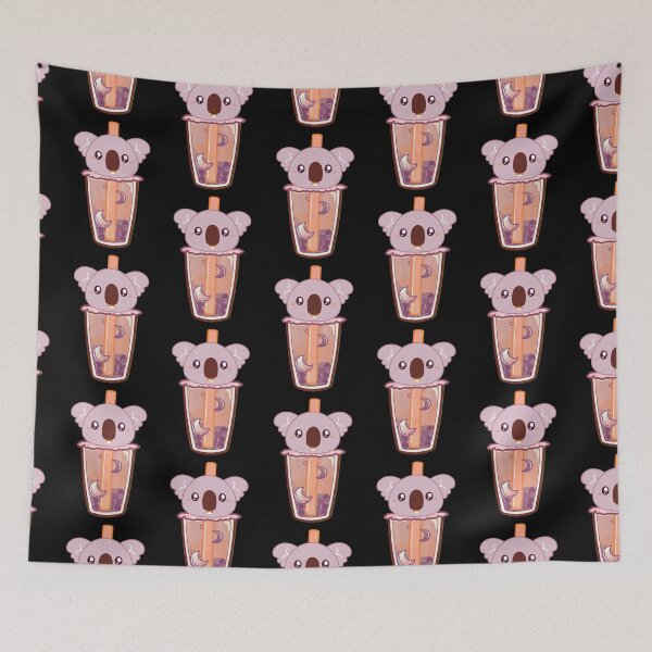 Item preview, Kawaii Koala Obsessed with Boba Drinks designed and sold by Yellow Coffee.