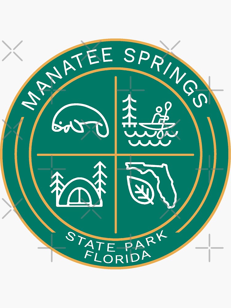 "Manatee Springs State Park Heraldic Logo" Sticker for Sale by VanyaKar