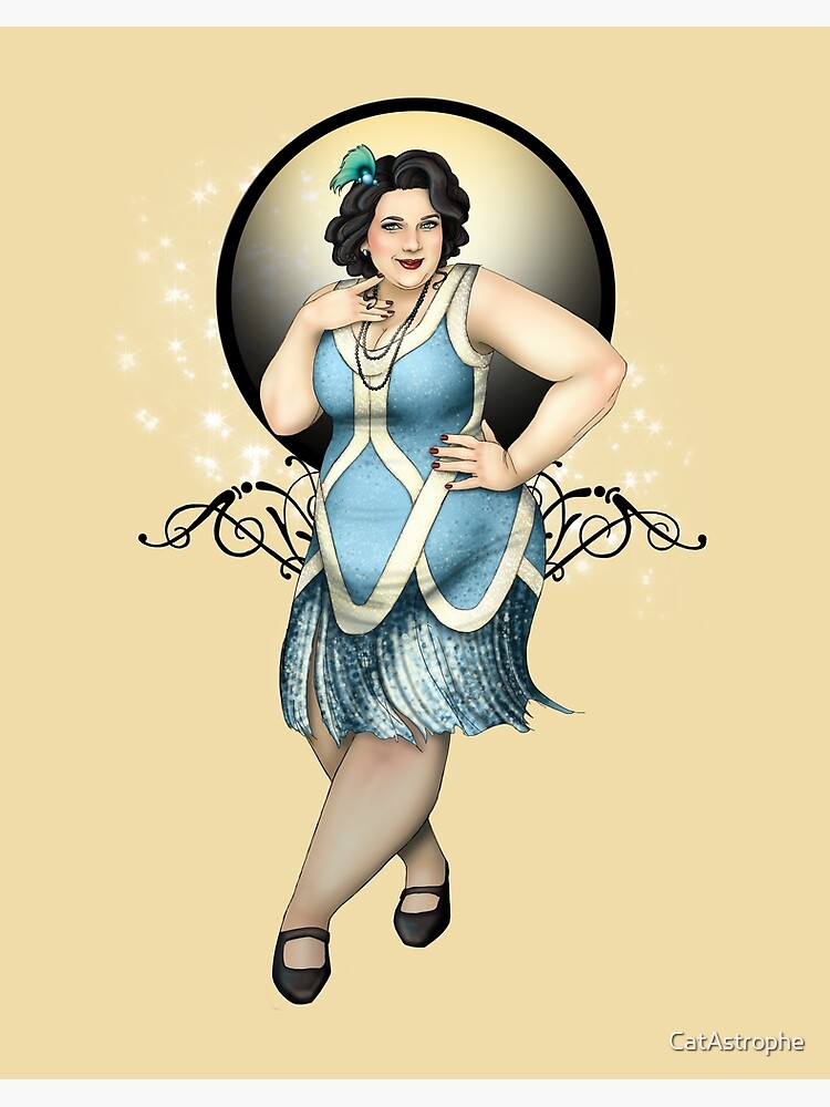 Olivia The Fat 19s Flapper Art Board Print By Catastrophe Redbubble