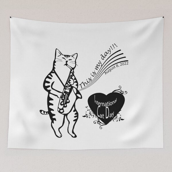 Item preview, International Cat Day KITTLE HUMOR, FUNNY designed and sold by K0tK0tu.