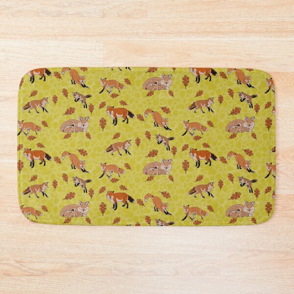 Item preview, Red Foxes in Yellow designed and sold by Ashley Gagnon.