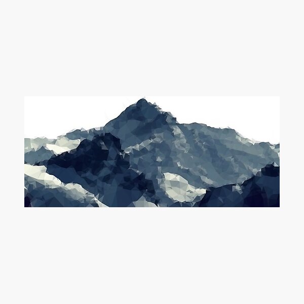 Polygonal Mountains Design Photographic Print
