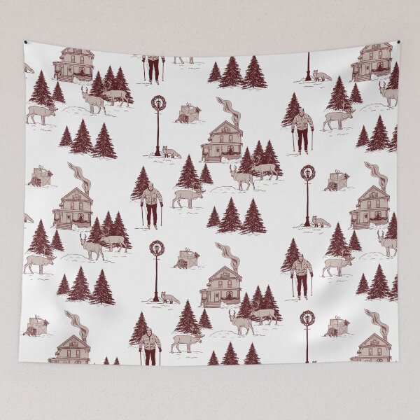 Item preview, Holiday Feels Toille pattern designed and sold by Quick Brown Fox Canada.
