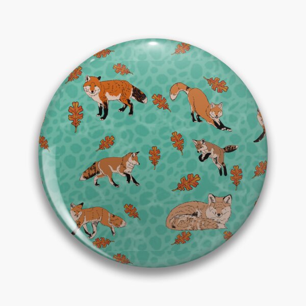 Item preview, Red Foxes in Teal designed and sold by Ashley Gagnon.