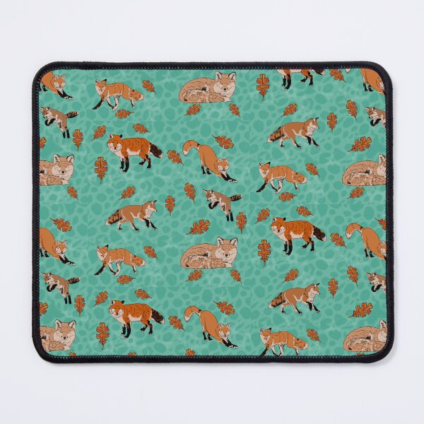 Item preview, Red Foxes in Teal designed and sold by Ashley Gagnon.