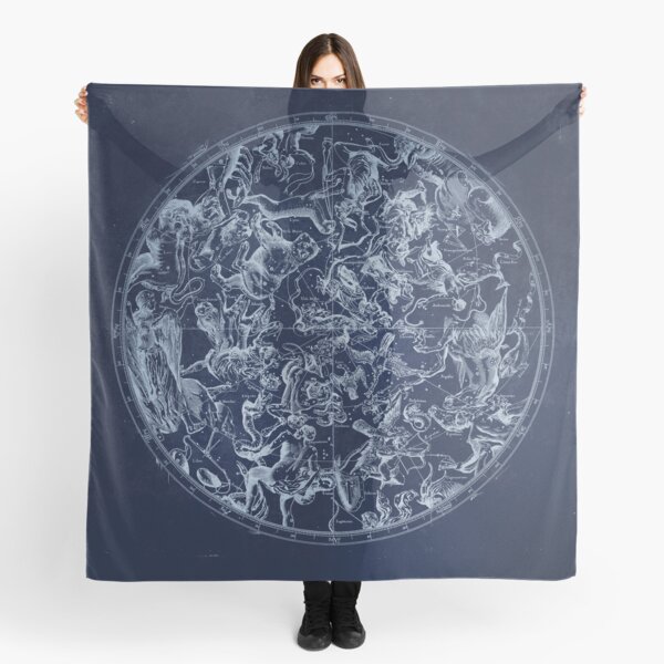 Vintage Constellations & Astrological Signs | White Scarf