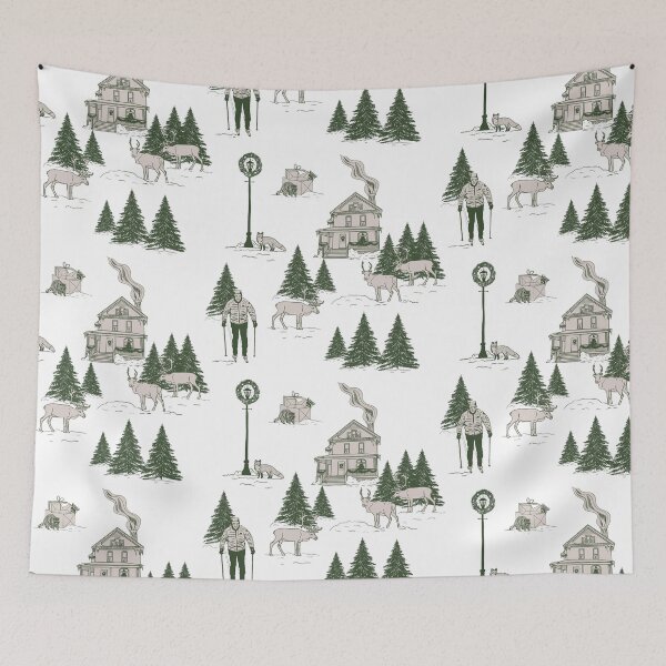 Item preview, Holiday Feels in Green and beige designed and sold by Quick Brown Fox Canada.