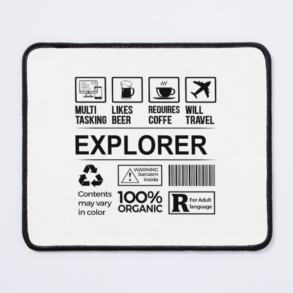 Item preview, explorer T Shirt, MultiTasking Certified Job Gift Item, Job Profession,Mens Womens Girls Dad, explorer Christmas Birthday Gift designed and sold by xlnv.