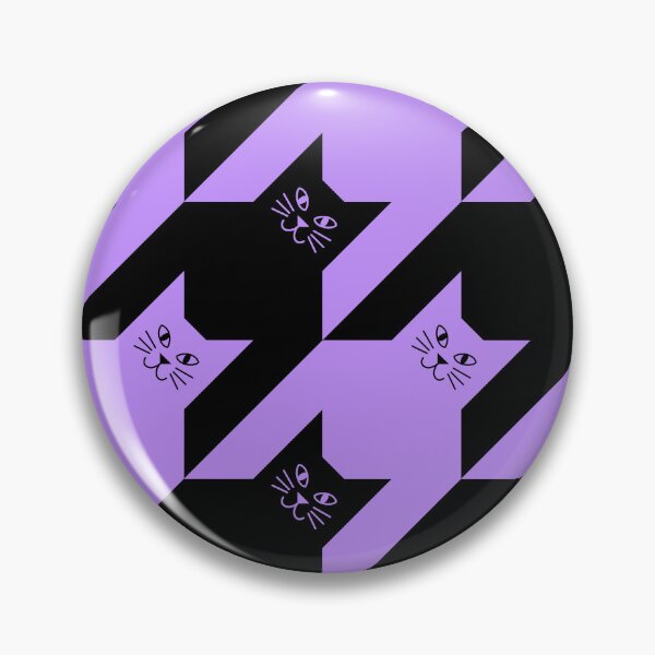 Item preview, Catstooth Black and Purple Cat Houndstooth Pattern designed and sold by Julie Erin Designs.