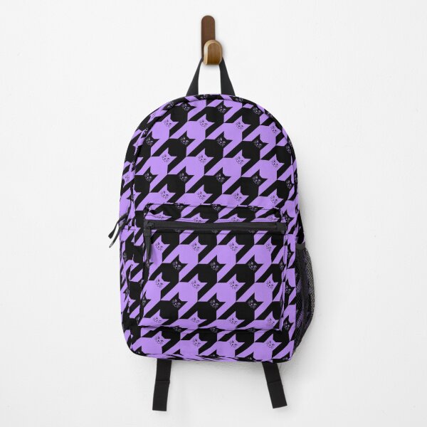 Item preview, Catstooth Black and Purple Cat Houndstooth Pattern designed and sold by Julie Erin Designs.