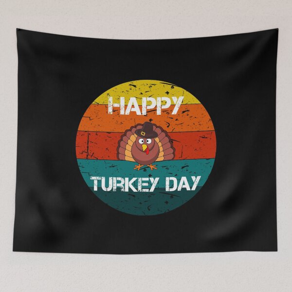 Artikelvorschau, Happy Turkey Day Thanksgiving Dinner Familiengeschenk Vintage entworfen und verkauft von rachidhaz.