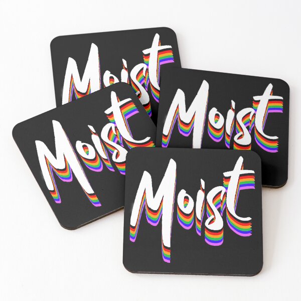 Item preview, MULTICOLOR RAINBOW MOIST TYPOGRAPHY - FUNNY WORD MOIST BY ISKYBIBBLLE designed and sold by Iskybibblle.