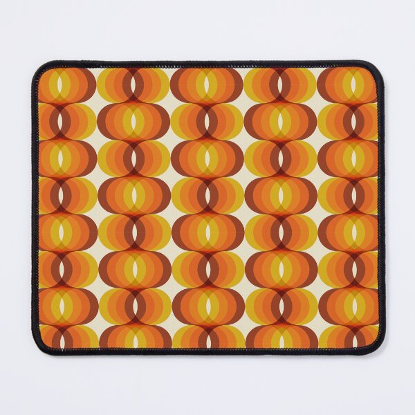 Item preview, Orange, Brown, and Ivory Retro 1960s Wavy Pattern designed and sold by Eyestigmatic.