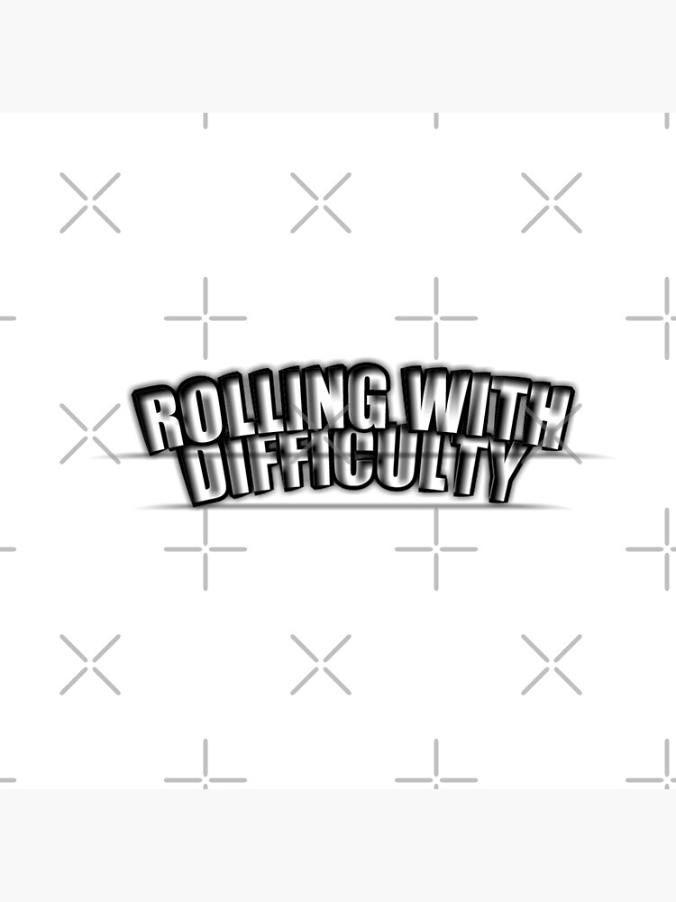 "Rolling with Difficulty curve text effect" Poster for Sale by Frezwods