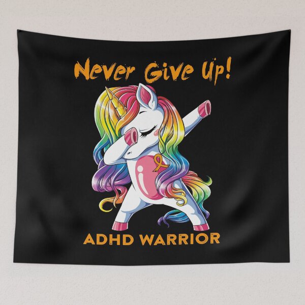 Item preview, ADHD Warrior - Never Give Up! - Support ADHD Warrior Gifts designed and sold by whlrcheryl.